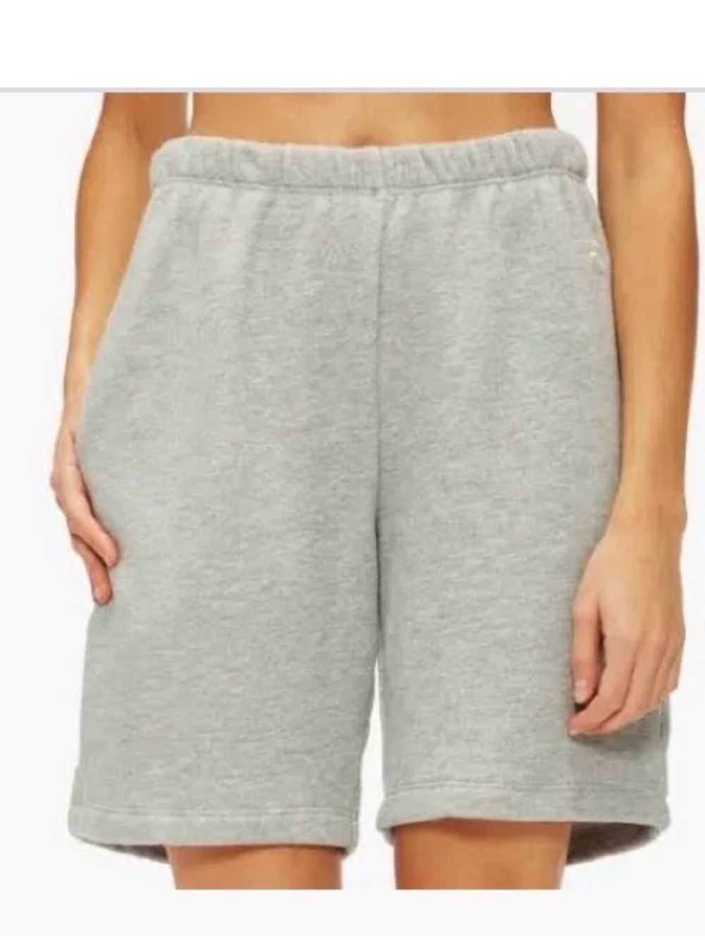 NWT Eterne Terry Boyfriend long Shorts Grey size medium